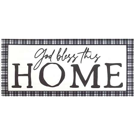 Magnolia Gardens 9.75 x 21.875 in. God Bless This Home Insert Doormat DMI-2